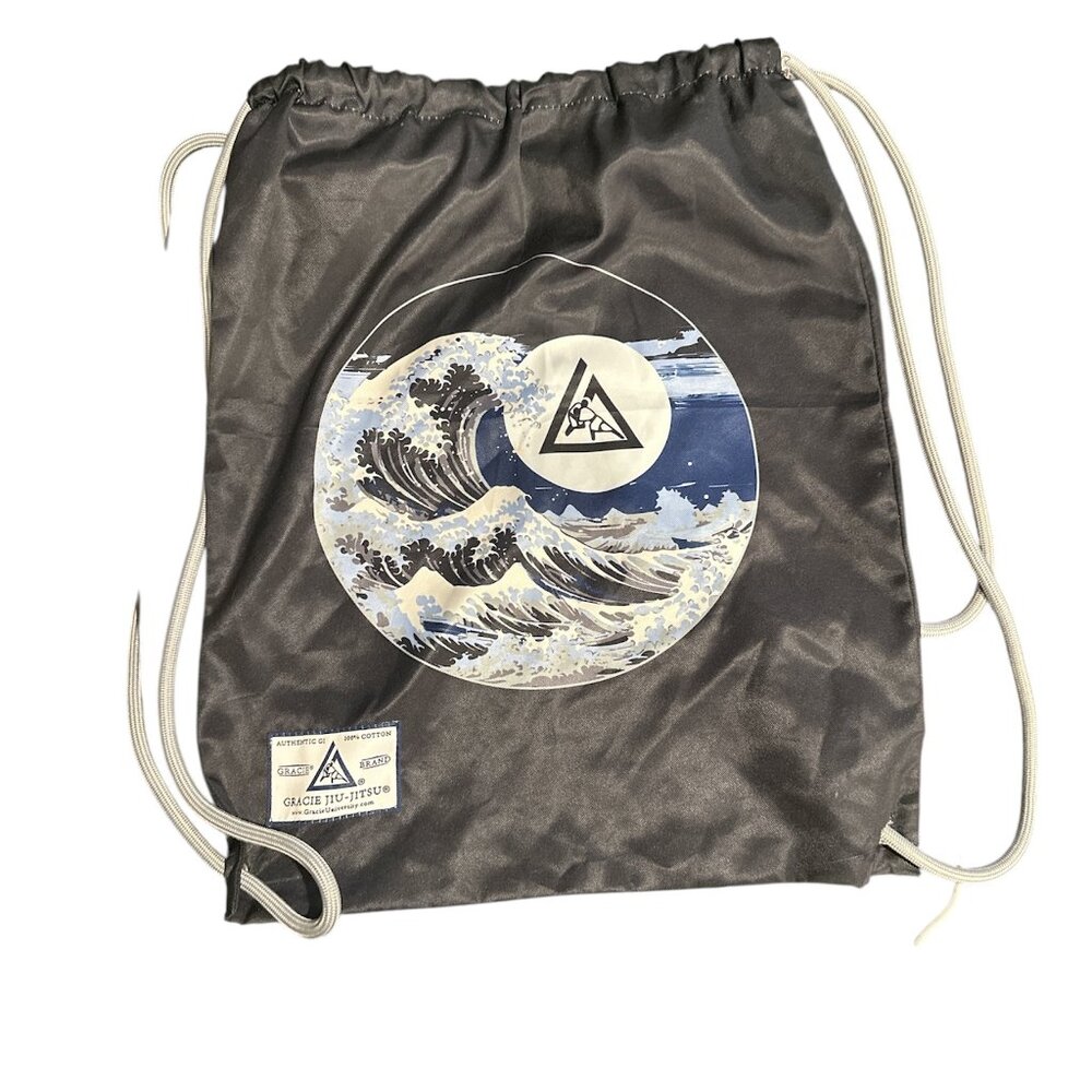 Gracie Jiu-Jitsu Drawstring Bag — Wave Graphic — New Without Tags —Hard to Find
